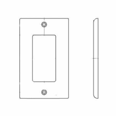 Leviton Rocker Wall Plate, 1 Gang, Gray 80401-GY